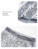 Dazzling Silver Sequin High-Waist Midi Skirt for Women - Autumn Fashion