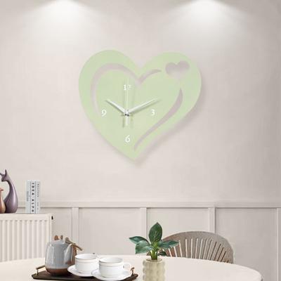 Neue Moderne Herzförmige Digitale Wanduhr, Stille Acryl Uhr, Kreative Uhr, Wanduhr für Wohnzimmer und Esszimmer