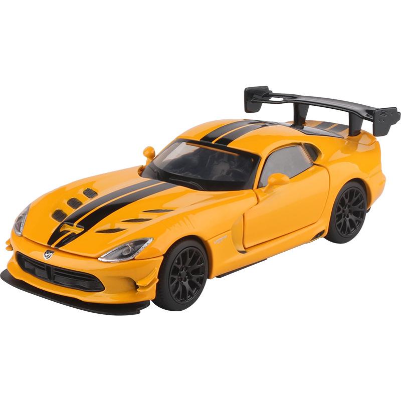 1/32 Dodge Viper ACR SRT Alloy Sports Car Model Diecasts Metal Toy Vehicles Car Model Simulation Sound Light Children Toy Gift жёлтый