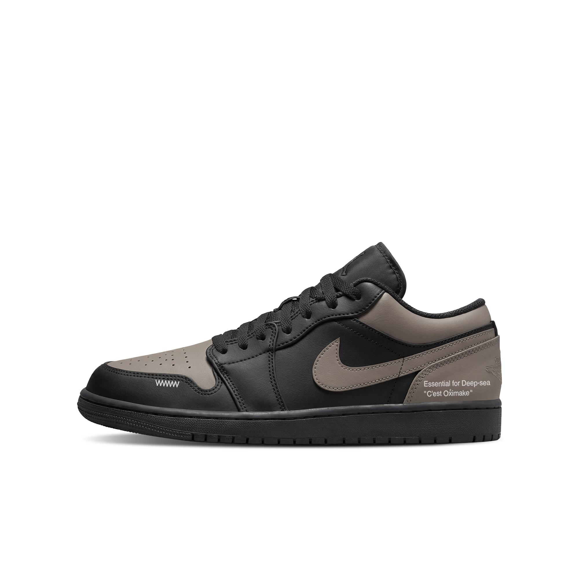 

Jordan Air Jordan 1 Abrasion Resistant Low top Vintage Basketball Shoes Unisex Black Brown 553558-093(Team577-) 42.5
