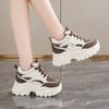 2025 New Spring Thick-soled Inner Height Increase Dad Shoes Women's Small Height Sports Shoes Versatile and Popular Women's Shoes