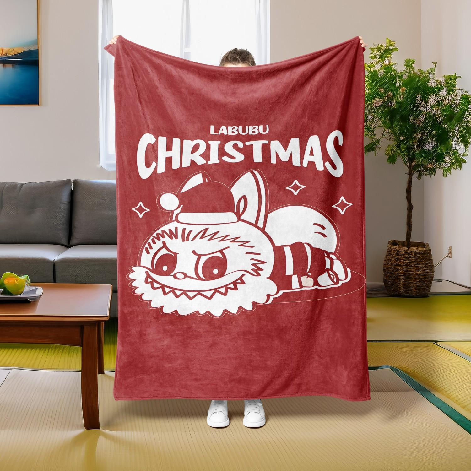 

1 шт. Поп-мультяшный актер Эльф узор Мягкий плед Рождественская тематика Тонкое одеяло Подарок для дивана Кровати Машины Дома Кемпинга Для всесезонного использования 30x40in