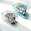 1PC Mini Transparent Crystal Design Manual Stapler Compact Portable with 1000pcs Standard Staples 24/6 Stationery