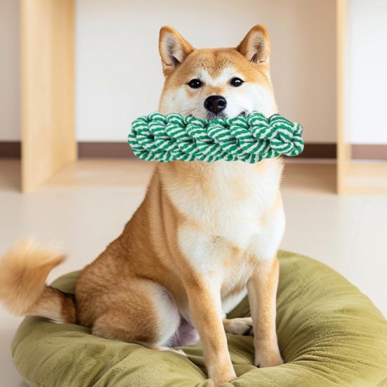 Cotton Rope Dog Toy for Braided Rope Dog Aggressive Chewers Chew Toy Pet Chew Stick