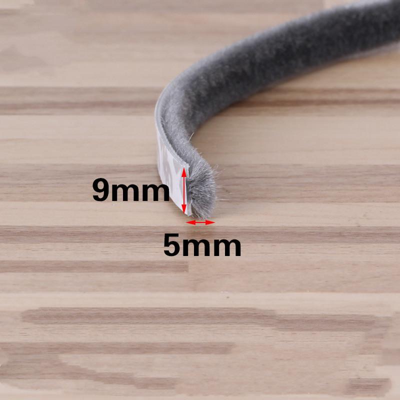 5/10meters Self-adhesive Sealing Wind-proof Brush Strip For Home Door Window Sound Insulation Strip Gasket  Door Insulation Pad