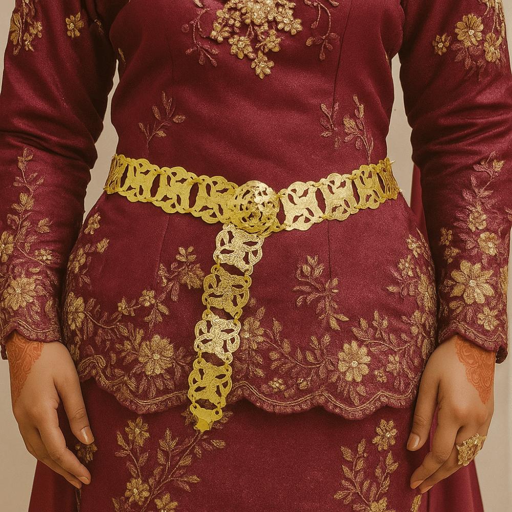 Silver Ethnic Style Belt Traditional Dance Dress Belt Chains Metal Waist Chain Party Decoration