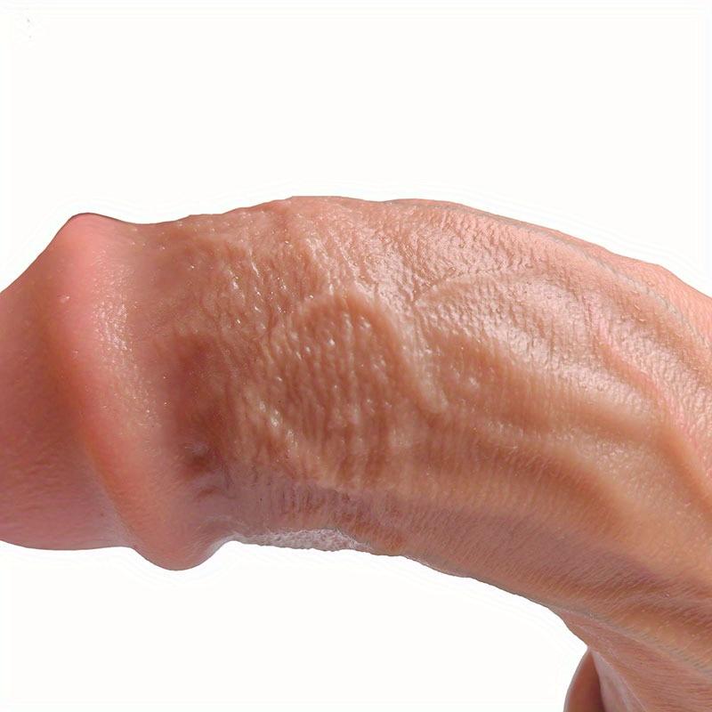 3.54 Inch Thick Realistic Liquid Silicone Dildo with Strong Suction Cup, Body-Safe Silicone, Waterproof, XL Size, Discreet Packaging