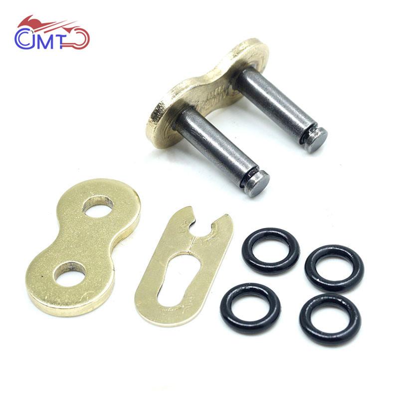 Motorcycle Drive Chain O-ring Mater Link Gold Rivet Clip Connector for 428 520 525 530 428H 520H 525H 530H Motorbike
