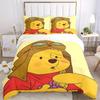 3pcs Set Pooh Bear1pc of Quilt Cover+2pcs of Pillowcase, No Core, Print Bedding, All Seasons Bedroom Setting054