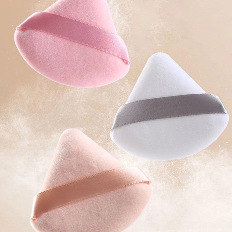 6PCS-boxed Triangle Velvet Powder Puff Make Up Sponges for Face Eyes Contouring Shadow Seal Cosmetic Foundation Makeup Tool