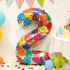 40 Inch Aluminum Foil Number Balloon Colorful 2024 New Year Large Size Balloon Celebration Decoration Party Supplies