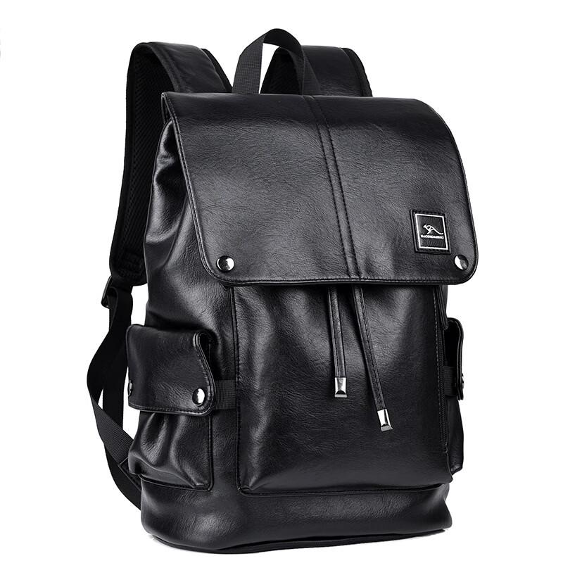 MDNG Men's PU Leather Casual Travel Backpack