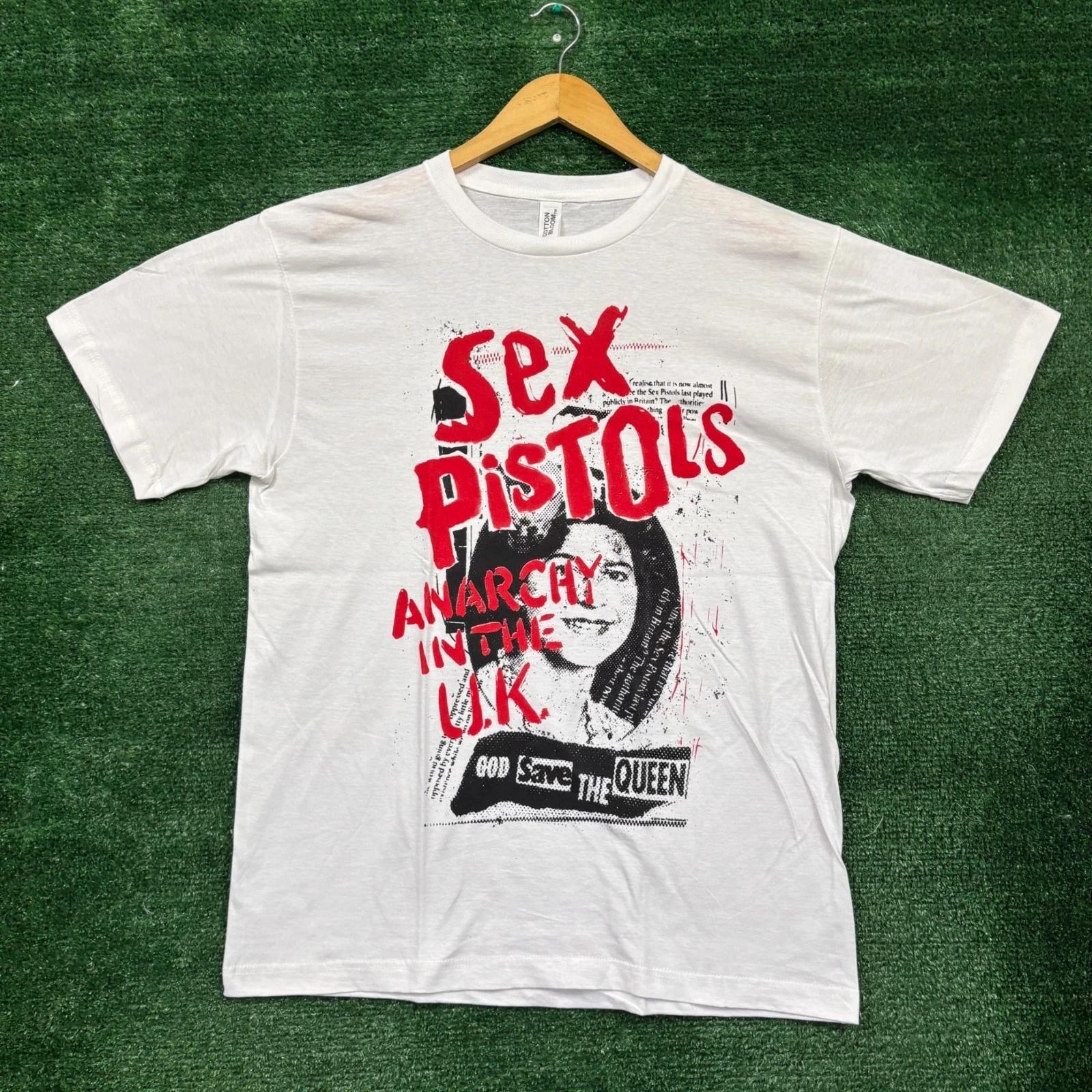 Sex Pistols Anarchy In The U.K. God Save The Queen Punk Rock Band T-Shirt Large M
