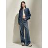 Jiuzi Annakou Women's Fashion Denim Wide-Leg Pants