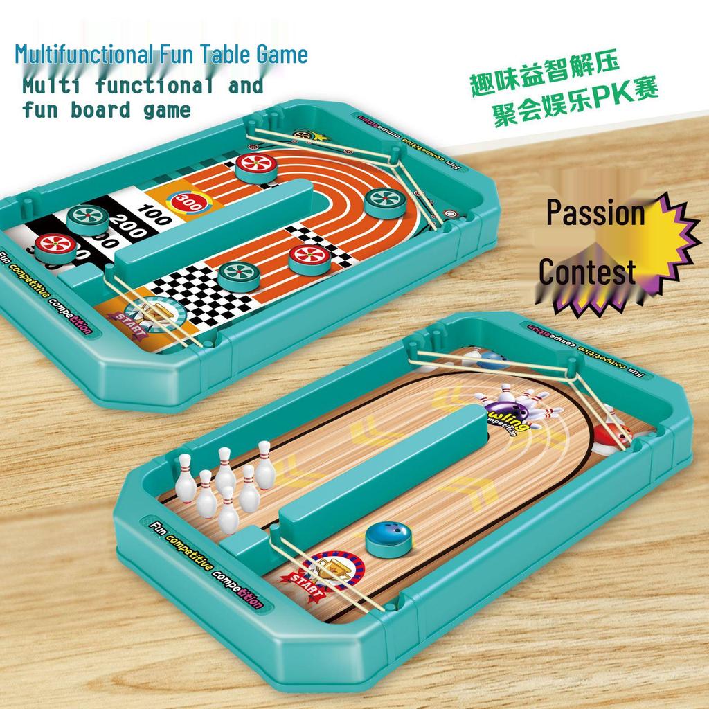 6-in-1 Grenzüberschreitendes Tischspiel: Katapultschach, Fußball, Zweispielerkampf, Eltern-Kind-Spielzeug