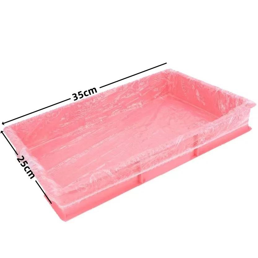 50pcs Disposable Rabbit Cage Liner Plastic Bunny Cage Mat Cleaning Pad Hamster Dog Cage Replacement Diaper Universal Toilet Film