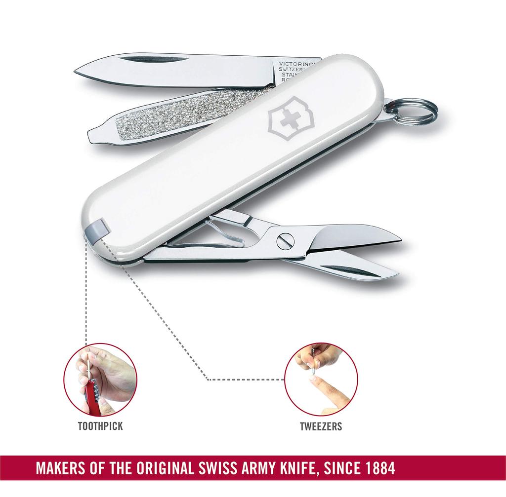VICTORINOX Classic SD Padající sníh Venkovní kempování Venkovní multifunkční nástroj Multifunkční nástroj Nouzový nástroj Prevence katastrof Multifunkční Pohodlné Kompaktní DIY nůžky