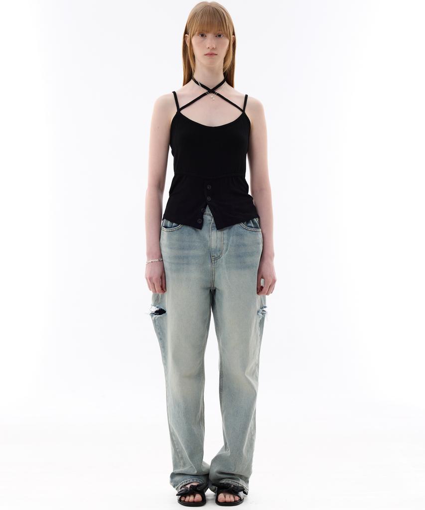 Alikim Evan Sleeveless Top / Black