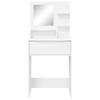 Bedroom Dressing Table with Shelf White 80 x 39.6 x 135 cm