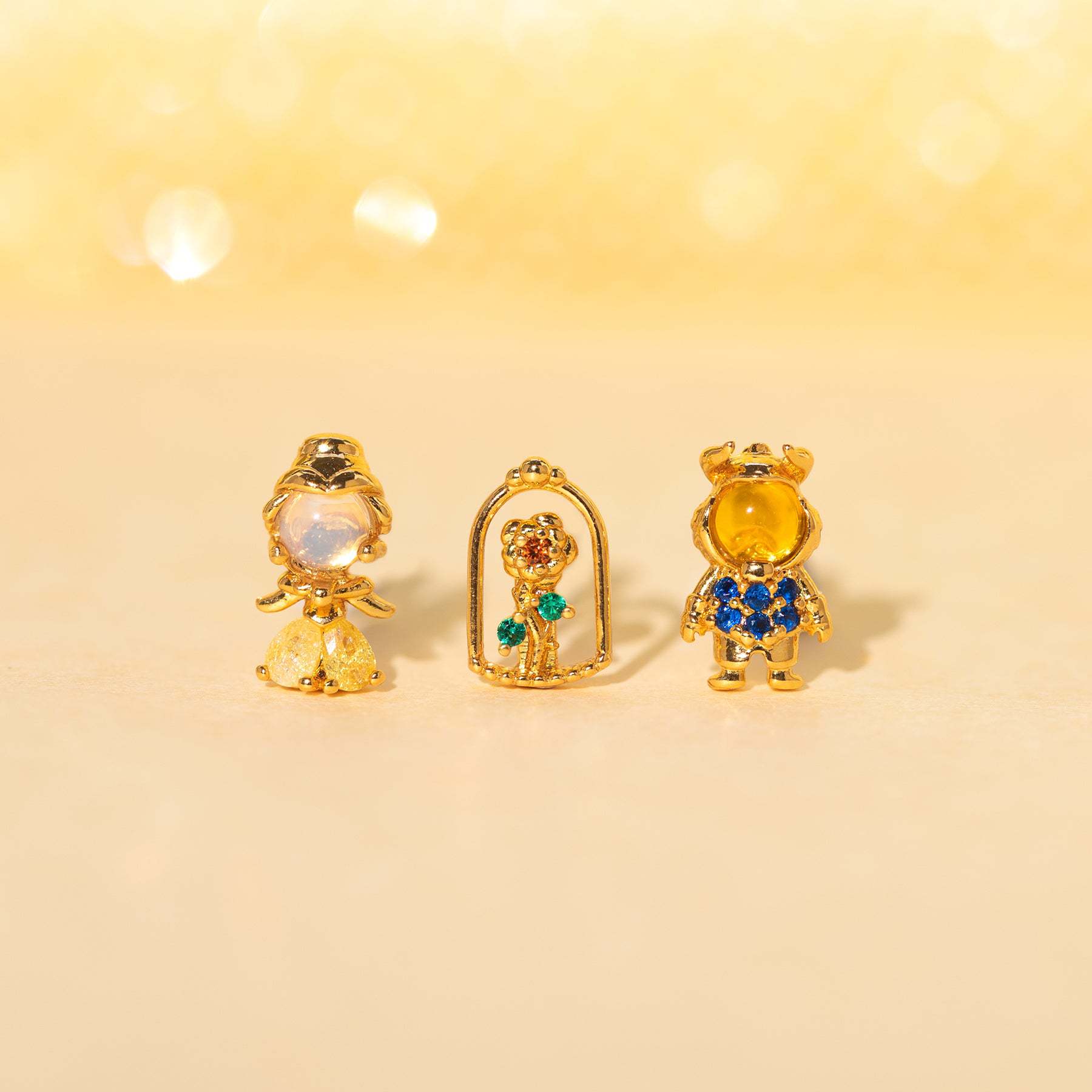 

4Pcs Exquisite Cartoon Heart Earrings For Women Bling Zircon Stud Earring Girl Wedding Party Sweet Jewelry Piercing Brincos