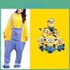Warmer Minion Cartoon Fleece-Einteiler Perfekt für Familien-Schlafanzüge Und Zum Entspannen