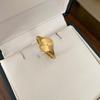 European Style 18k Rose Gold Plated Non-Fading Ring - High-End Brass Jewelry for Women