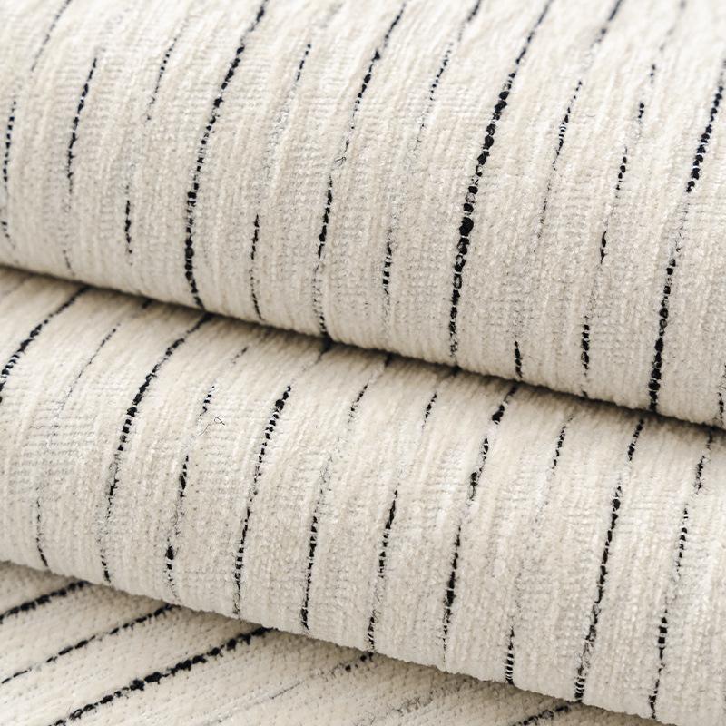 Four Seasons Universal French Sofa Cover Stripe Sofa Pad Solid Color Line Sofa Mat for Living Room Non-Slip L-type Couch Cushion