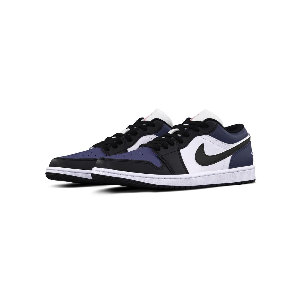 Jordan Air Jordan 1 Sanded Purple Leather Cushioning, Wear Resistant Low Top Skateboard Shoes Unisex Black Purple 553558-165(Team425-)