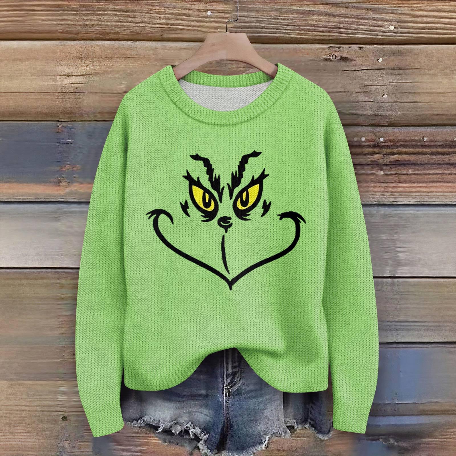 

Женский модный повседневный пуловер с длинным рукавом и вырезом горловины XXL зелёный