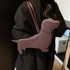 Funny Sausage Dog Handbag Women Bags Solid Color Pu Leather Shoulder Bag Totes Lady Cute Creative Japanese Style Kawaii Bag