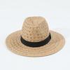 Panama Hat European and American new hollow Panama straw hat hand-woven breathable big brim sun hat classic jazz hat