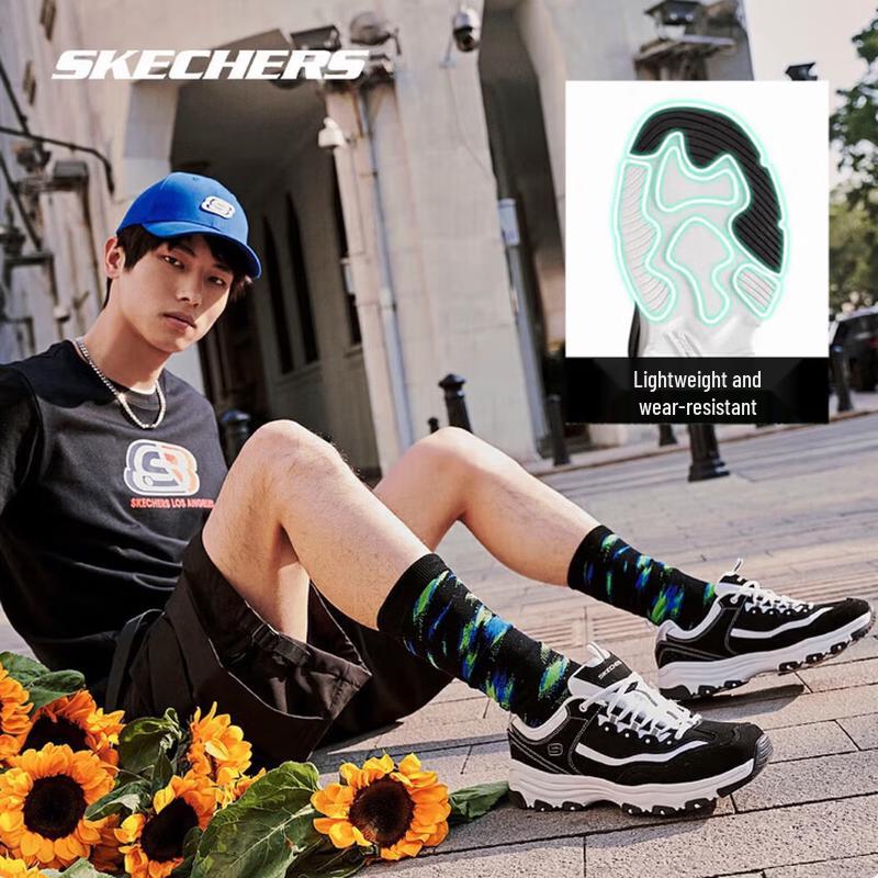 Skechers Men s 8790091-BKW D Lites Sneakers US 8