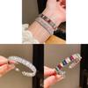 Unisex Silver Copper Zirconium Cuff Jewelry With Geometric Design For Daily Fashion