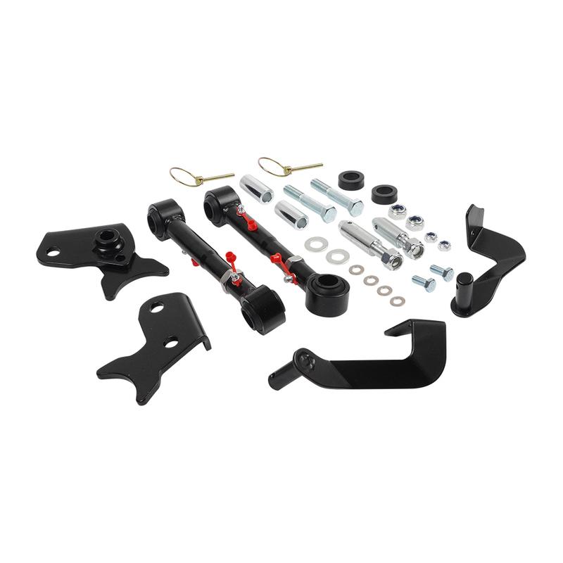2,5"-6" Höherlegung Verstellbar Vordere Stabilisatorstrebe Schnellverschluss Schwarz Für Jeep 2019+ Wrangler JL PRC-1010-BK