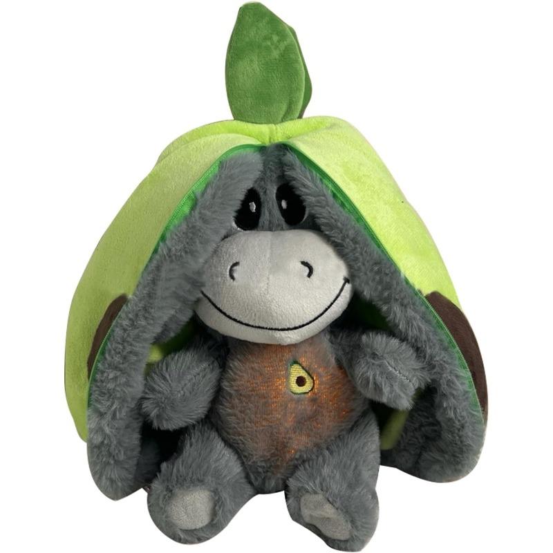 Relaxation Breathing Plush, Sleeping Animal Toy,Soft Light-Up Music Ass, Realistic Breathings Motion, Comfort Sleep Aid for Kids
