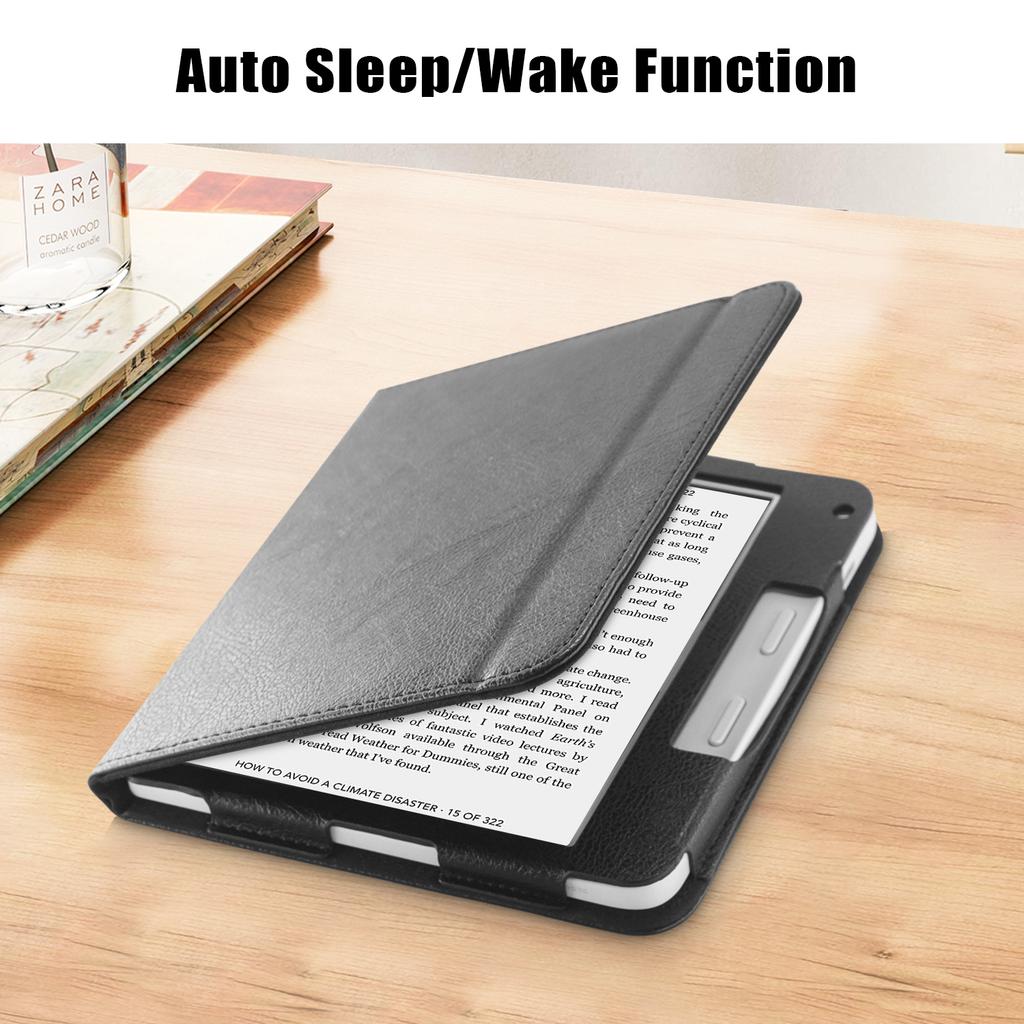 For Kobo Libra 2/Libra Colour Case PU Leather E-Reader Protective Cover Auto Sleep/Wake