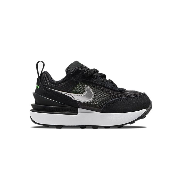 Nike Waffle One Non-Slip Shock Absorbing Breathable Lightweight Low-Top Walking Shoes Baby Shoes Black Green DC0479-004