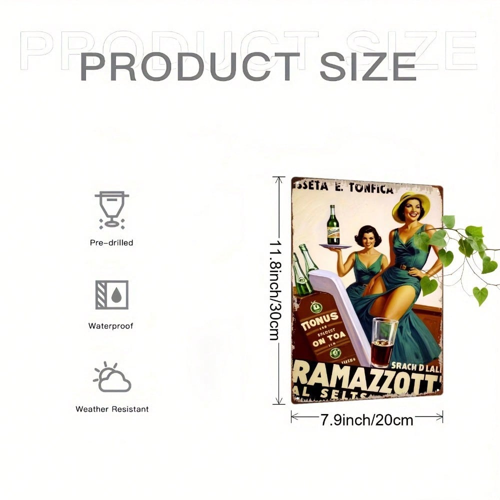 

Vintage Ramazzotti Metal Tin Sign Retro Wall Decor Advertising Rustic Bar Cafe Home Gift 20x30 разноцветный