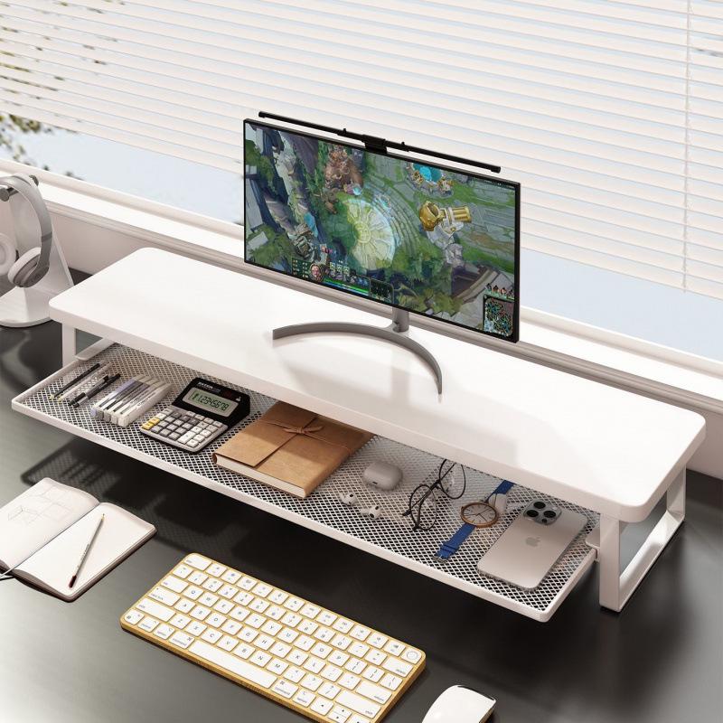 Adjustable Desktop Monitor Stand with Storage