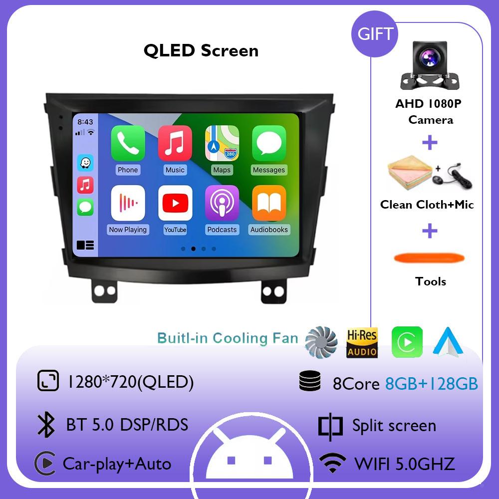 Android 14 For SsangYong Tivolan Tivoli 2014 - 2017 Car Video Multimedia QLED 4G+WIFI DSP GPS Radio Player 360 Camera Head Unit