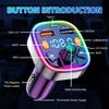 Car Bluetooth 5.0 FM Transmitter PD Type-C Dual USB MP3 Fast Modulator Handsfree Colorful Light Charger Ambient 3.1A Player C9E0