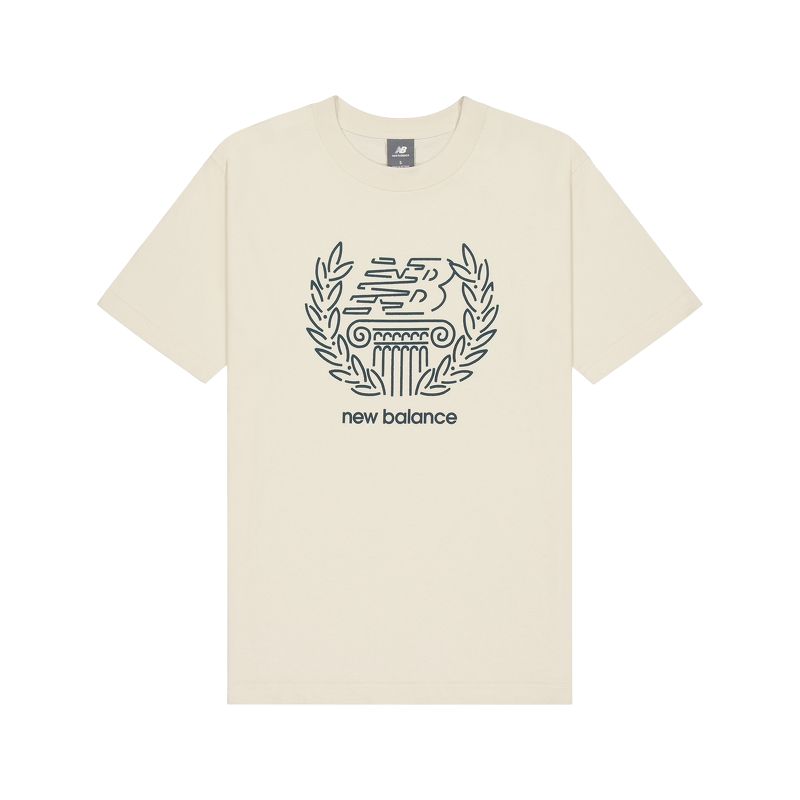 New Balance T Shirt Men s Ivory White MT51974-LIN S
