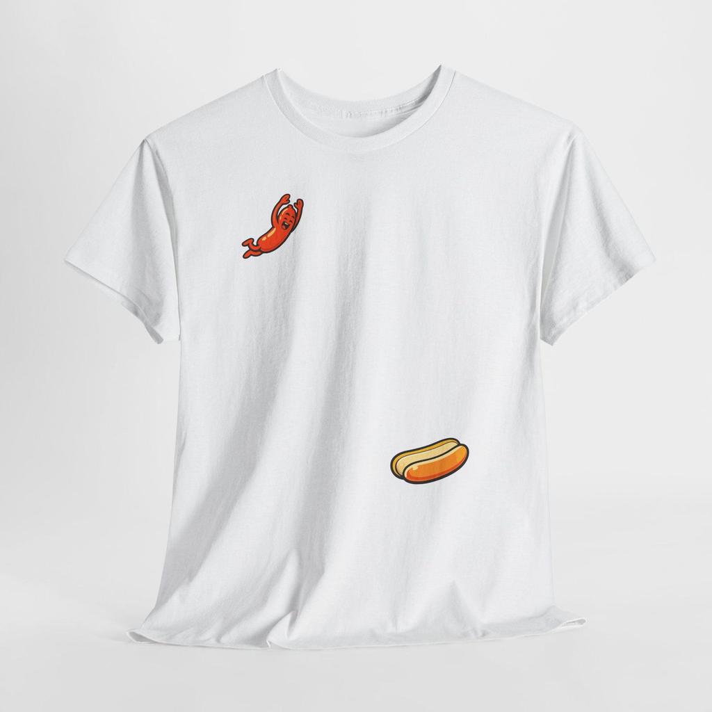 Funny Hotdog Shirt, Hotdog High Dive T Shirt, Minimalist Food Tee, Cute Wiener Dog Tshirt, Funny Snack Graphic Shirt