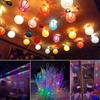 Rainproof LED String Lights, 15M Length, 25 Multi-Color LED Bulbs, E12 Base, 2700K Warm White, PC Material, Durable, Connectable, Indoor/Outdoor Light