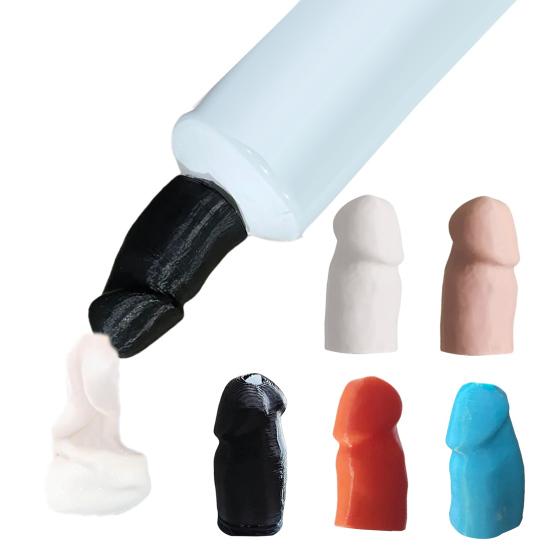 Toothpaste Dispenser Universal Fit Easy To Use Funny Design Penis Shaped Toothpaste Squeezer 3D Printed Self Closing Toothpaste Cap