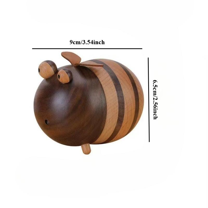 

Hand Polished Solid Wood Bee Toothpick Box for Home Use, Personalized and Creative Toothpick Tube, Cute Toothpick Can