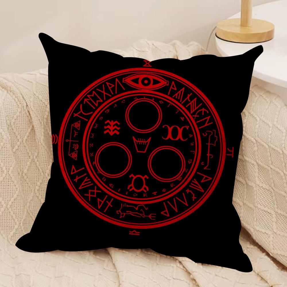 SSilent HHill Anime Cushion Cover Soft Plush Fabric DoubleSided Printed Sofa Cushion Cover for All Seasons Home Decor Gift