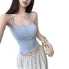 Thai Spice Girl Sexy Blue and White Striped Suspender Vest Women's Summer Unique and Beautiful Super Good-looking Sleeveless Off-Shoulder Top