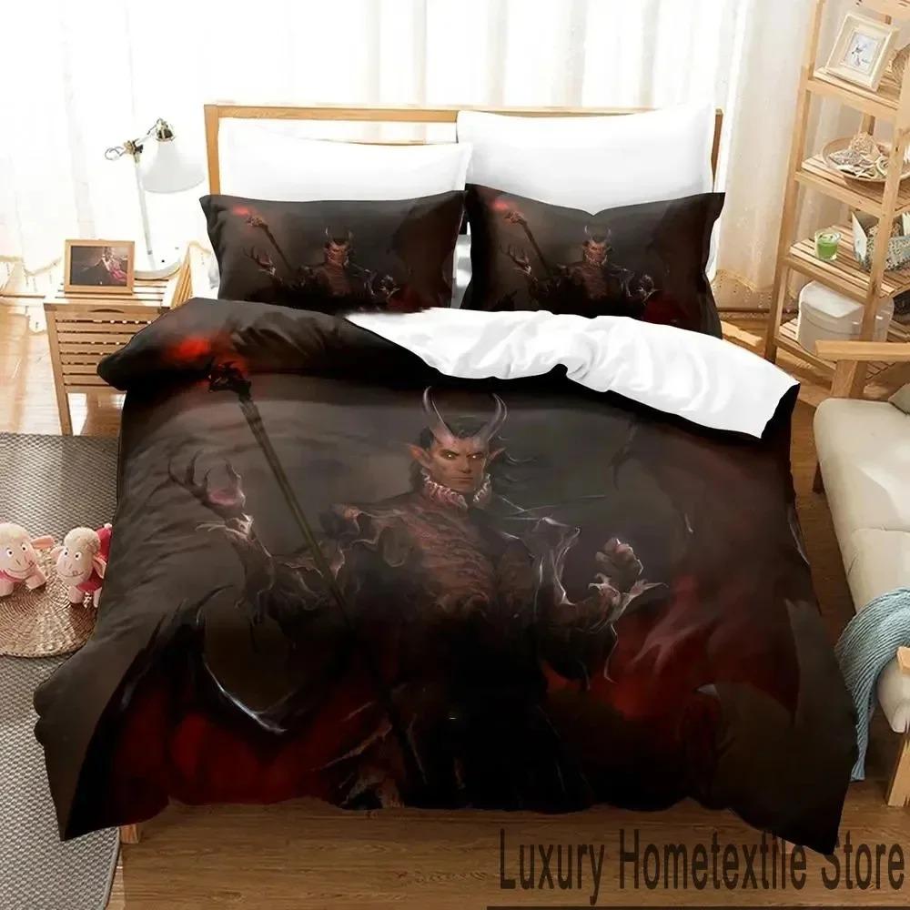 3D Design Printed Design Baldurs Gate 3 Game Bed Ensemble Boys Girl Twin Size Queen Size King Dimension Size Bedspread Cover Pillowcase Bed Boys Adult