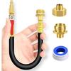 RV Winterizing Kit Water Line Blowout Adapter Fitting With Shut Off Valve, 12" RV Winterizer Blow Out Plug To 3/4" Garden Sprinkler Hose Faucet Boat